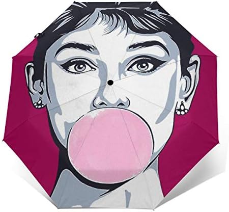 Audrey Hepburn オードリー ヘップバーン 俳優 折りたたみ傘 自動開閉折り畳み傘 折りたたみ傘 軽量 晴雨兼用 三つ折り傘 8本骨 ファッション 自動傘 大きいサイズ 耐強風撥水 携帯用 かさ 日傘 雨傘 メンズ レディース Teamdriven Us