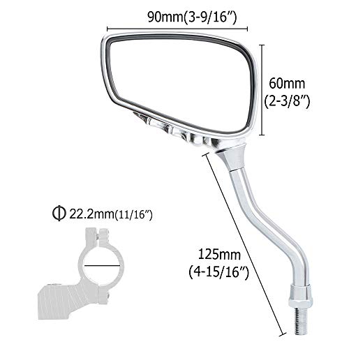 IZTOSS Bicycle Mirror,2 PCS Rearview Side Mirror Distinctive Skull Skeleton Hand for Motorcycle Scooter Moped Bike Yamaha Suzuki Standard Bike-Red