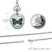 Lancardo Women Pocket Watch Beautiful Butterfly Silver Quartz Sweater Necklace with Chain Pendant Watch for Christmas