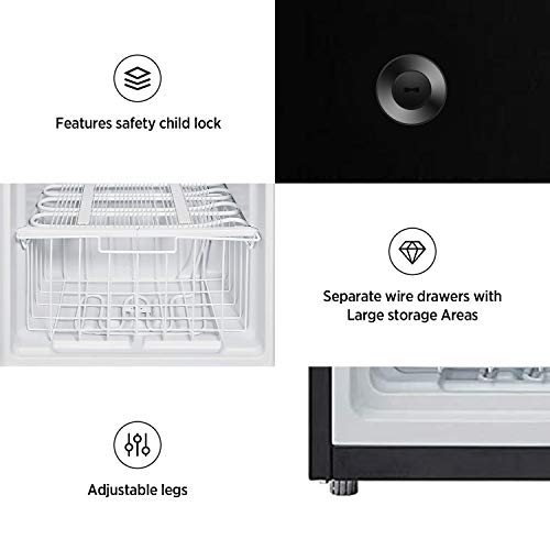 Midea MRU03M2ABB Upright Freezer Large Black, 3.0 Cubic Feet Pricepulse