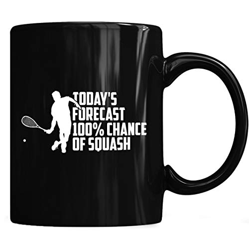 Squash Ball Today's Forecast Mug, Squash Coffee Mug 11oz Gift Black Tea Cups