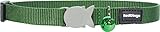 Red Dingo Classic Cat Collar, One Size Fits All, Green