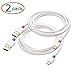 Cable Matters 2-Pack USB to Micro USB Cable (Micro USB Charging Cable) in White 6 Feet