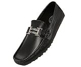 Amali Men’s Perforated Smooth Driving Moccasin Casual Loafers Driver Shoe Style Harry
