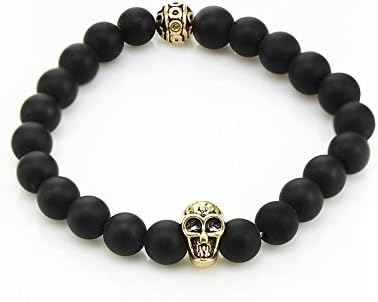 Black Onyx Matt Stone Bracelet Natural