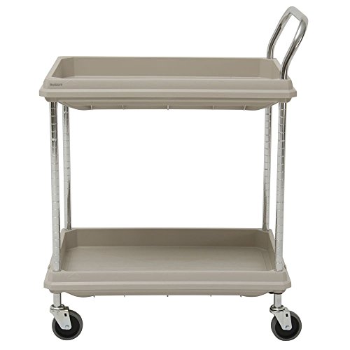 image for Metro Deep Ledge Series Polymer Utility Cart with 4 Swivel Casters, 2 
