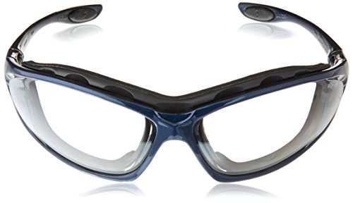 Uvex S0620X Seismic Safety Eyewear, Metallic Blue Frame, Clear Uvextra Anti-Fog Lens/Headband