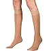 Truform Sheer Compression Stockings, 8-15 mmHg, Women's Knee High Length, 20 Denier, Beige, X-Large