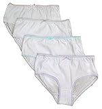 T-Cotton Girls Briefs 100% Cotton Panties (4 Pack)
