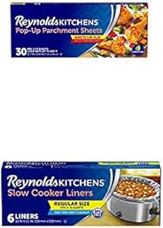 Reynolds Bundle | Reynolds Kitchens Slow Cooker Liners, Regular, 6 Count (Pack of 1) and Reynolds Kitchens Pop