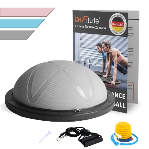 DH FitLife Balance Ball, Balance Board Halbkugel bis 200 kg, Ø 60 × 22 cm