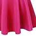 jntworld Women's Basic A Line Stretch high Waist Flared Plain Pleated Skater Mini Skirt, L, hot Pink