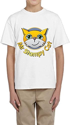 Mr Stampy Cat Width Summer Juvenile Crew Neck Short Sleeve Tshirts