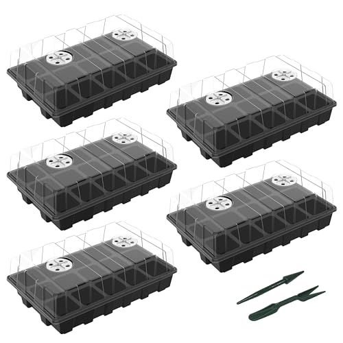 Gardzen Anzuchtkastenset für den Garten, Samen-Starterset, Keimschalen, mit Deckel und Wanne