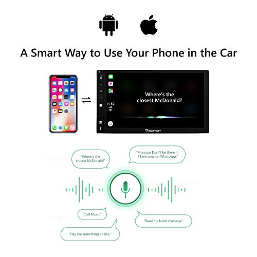 Car Stereo,Double Din Car Stereo Eonon Android 9.0 Car Radio, 7 Inch 32GB ROM Car GPS Navigation Head Unit, Support Android auto, Carplay, Fastboot Bluetooth, WiFi Connection (NO DVD/CD)- GA2177