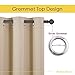 NICETOWN Room Darkening Curtain Panels for Living Room, Thermal Insulated Grommet Room Darkening Draperies/Drapes for Window (Biscotti Beige, 2 Panels, W42 x L45 -Inch)
