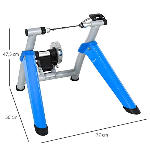 HOMCOM Indoor Bicycle Trainer Workout Stand Steel Frame 8 Level Magnetic Resistance Home Exercise Training for 650C… - Image 3