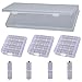 DUOFIRE Battery Storage Case Battery Storage Containers for AA/AAA/ 18650 and 4 PCS AAA to AA Battery Adapter Converter Cases (Transparent)