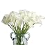 Kunstblumen Calla-Lilien – 10 Stück, Elfenbeinfarben, Mit Authentischer Oberfläche, Höhe Ca. 35 Cm