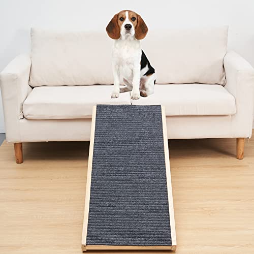 NEWISH Upgraded Wooden Adjustable Pet Ramp, Dogs, and Cat Bed Ramp