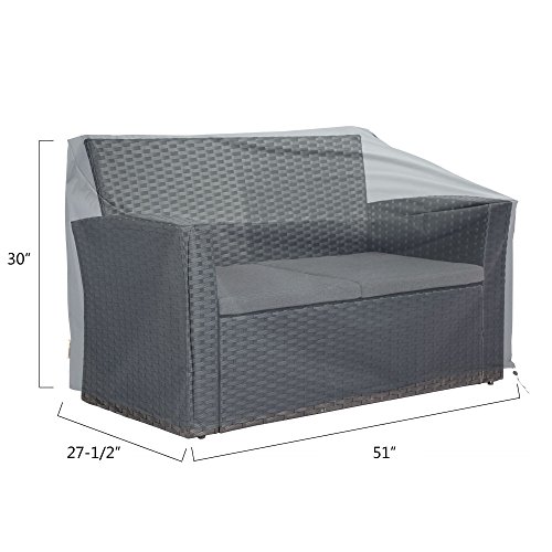 Baner Garden N87 4-Piece Outdoor Veranda Patio Garden Furniture Cover Set with Durable and Water Resistant Fabric (Grey) - Thumbnail 4