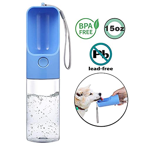 MTSLYH Dog Water Bottle 15 oz Dog Water Bowl 450 ml Portable Durable Dog Water Bottle With Leak-Proof Button BPA-free… - Image 3