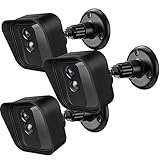 Frienda Adjustable Wall Mount Bracket 360 Degree and Protective Silicone Cover Skin Compatible with Blink XT Indoor/Outdoor Security Camera, 3 Sets (Black)