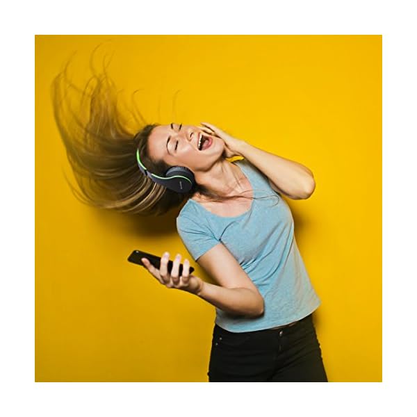 Wireless-Bluetooth-Over-Ear-Stereo-Foldable-Headphones-Wireless-and-Wired-Mode-Headsets-with-Soft-Memory-Protein-EarmuffsBuilt-in-Mic-for-Mobile-Phone-TV-PC-Laptop-Black-Green Wireless Bluetooth Over Ear Stereo Foldable Headphones, Wireless and Wired Mode Headsets with Soft Memory-Protein…