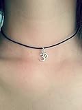 Om Symbol Choker\ Charm Choker Choker Necklace Black Choker Hippie Boho\Grunge Choker\ Spiritual\ Healing Necklace