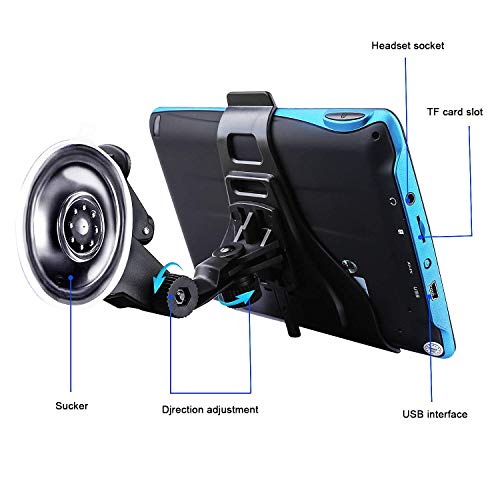 Car GPS Navigation,Lifetime Map Update, 7-inch HD Touch Screen& 8G-256MB Memory, Voice Broadcast GPS Navigation System, Including Multi-Function Car Charger - FREELLIGENT