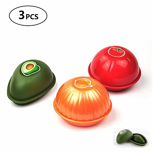 KeepingcooX Onion, Tomato, and Avocado Keepers 3 Piece Set, Vegetable Shaped Food Savers - Thumbnail 6
