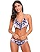 Ekouaer Women's Halterneck Top and Sexy Triangle Bottom Bikini Set Swimsuit