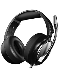 Auriculares para juegos para PS4, Xbox One, PC, profesional, controlador de 1.969 in, auriculares de 0.138 in Surround estéreo con micrófono de cancelación de ruido y control de volumen para Nintendo Switch, portátil, iPad y videojuego