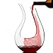 Zalik Wine Decanter U Shaped Horn Design - Superior Quality Crystal Hand Made Wine Aerator large Wine Carafe Holds 1800 ML - Lead Free The Premium Gift For Wine Lovers