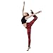 Alexandra Collection Youth Athletic Love Dance Leggings Black/Red Medium