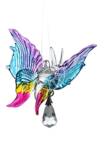 Handmade Fantasy Glass Butterfly Suncatcher Gift Tropical
