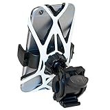 ISSIKI JAPAN Bike Phone Mount Holder,Universal Bicycle Handlebar Roll Ball Mount Adjustable Cell Phone Holder Cradle for iPhone 7 7 Plus 6 6S Plus, Samsung Galaxy (White & Black)