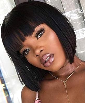 Elim Bob Wigs For Black Women Short Straight Black African