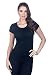 Tresics Femme Crew Neck Cap Sleeve T-Shirt 3270