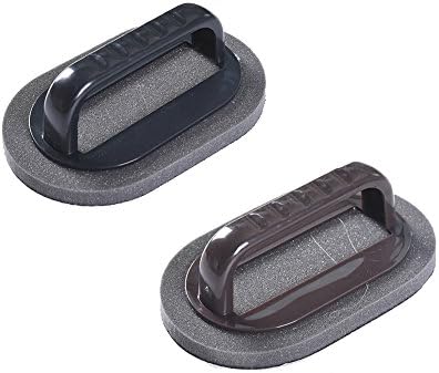 Ouronehome 2-Pack Nano Magic Cleaning Eraser Sponge &amp; Scouring Pads with Carborundum - Best Eraser Sponges For Scrubbing Kitchen, Bathroom, Pots, Pans, Sinks (Black + Brown)