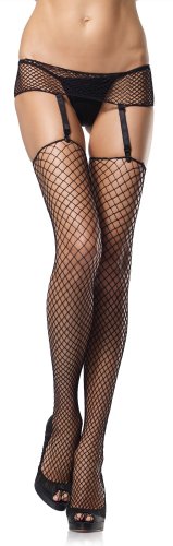 Leg avenue women s industrial net garterbelt and stocki…