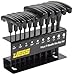 JEGS 10-Piece T-Handle Hex Key Set | SAE | 3 3/4 “ Shaft Length | Plastic Grips With Steel Shafts | Corrosion Resistant