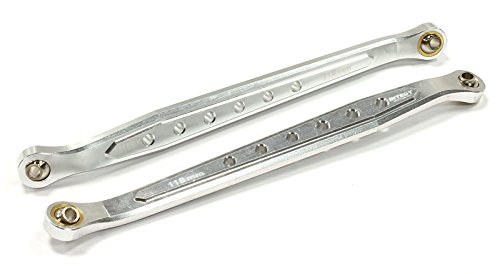 Integy RC Model Hop-ups C25585SILVER Billet Machined 118mm Type Suspension Links (2) for Axial SCX-10 & Other Crawlers