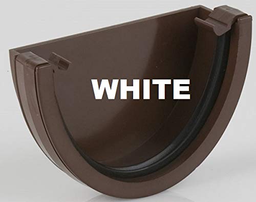 BR077W White Brett Martin 115mm Deepstyle Gutter External Stopend