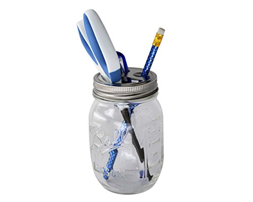 Stainless Steel Soap Lid Adapter and Toothbrush Holder Lid for Mason Jars (2 Lid Combo Pack, Regular Mouth) 4 Stainless Steel Soap Lid Adapter and Toothbrush Holder Lid for Mason Jars (2 Lid Combo Pack, Regular Mouth) - Image 5