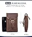Pofomede Cell Phone Holster Vertical Leather Belt Case Pouch with Clip Loop Compatible for iPhone XR XS X 7 8 Plus XS Max Belt Carrier Holder Large Phone Sleeve for Galaxy S8/9 Plus Note 9 8 5 Brown