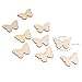 TINKSKY 50pcs Wooden Butterfly Shapes Craft Blank, Natural Unfinished Cutout Shape Wooden Butterfly, Christmas, Wedding, Guestbook, Decoupage Family Tree Decoration Valentine's Day Gift DIY