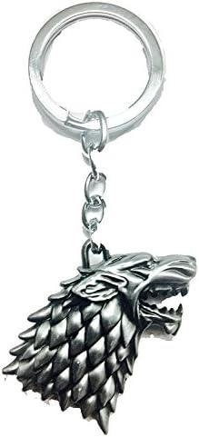Game of Thrones House Stark Metal Keychain (silver)