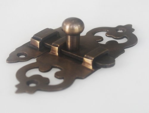 Antique Style Brass Slide Latch for Cabinets by Nesha