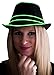 NEON NIGHTLIFE Light Up Fedora, Large, Green